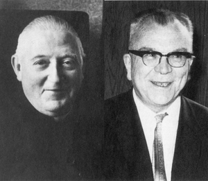 Pastoor De Klijn (l) en kapelaan Rietra